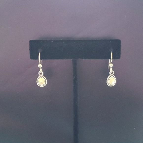 Dainty Sterling Silver Tear Drop Earrings - Picture 2 of 7